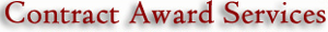 Contract Award Services