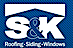 Arocon Roofing and Construction's Competitor - S & K Roofing Siding & Window logo