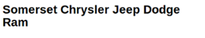 Somerset Chrysler Jeep Dodge